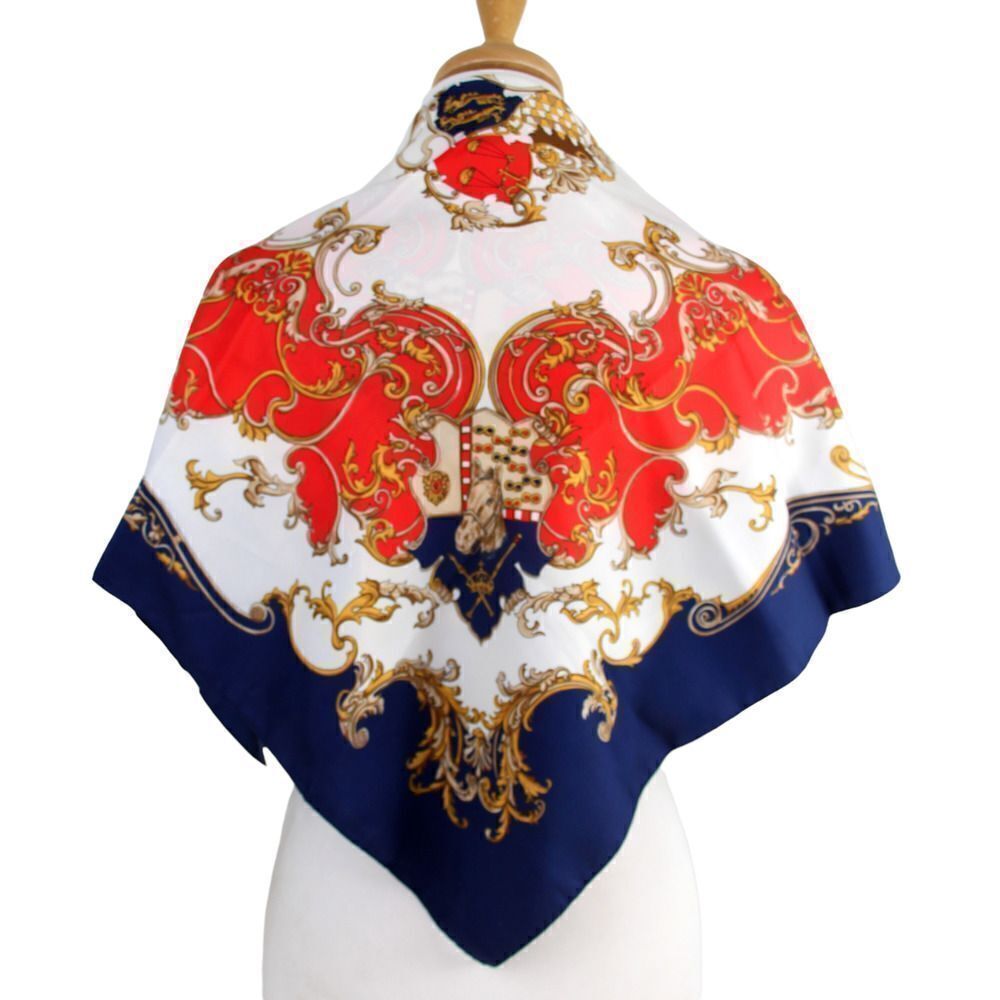 30"x30.5" LAHMY Patricia MULTICOLOR HORSE Equestrian POLYESTER SCARF SHAWL (B46